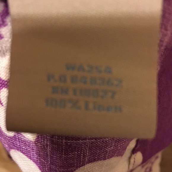 Boden purple medallion linen shift dress size 4 - Picture 4 of 7